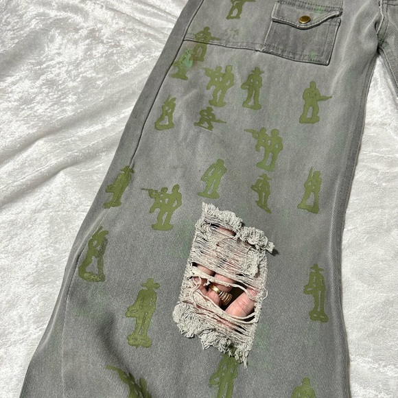 NWT DasYori Toy Soldier Men’s Flare Streetwear Jeans - Picture 6 of 11